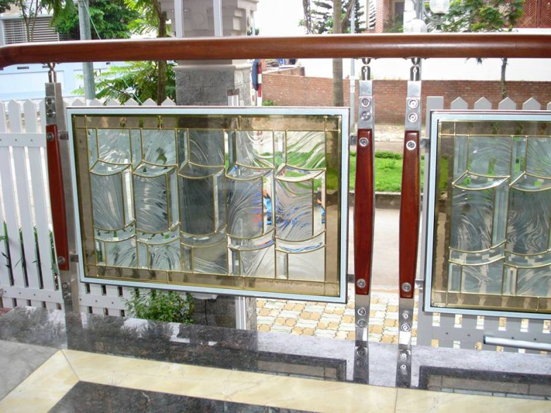 Railing railing, glass patterned glass