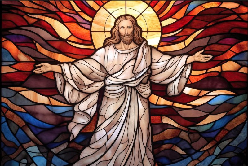 kính khắc nhà thờ